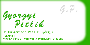 gyorgyi pitlik business card